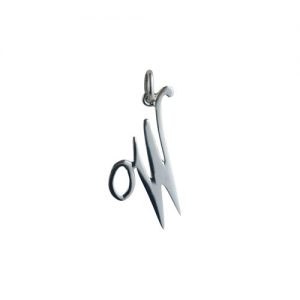 Silver 28x21mm plain palace script Initial W Pendant