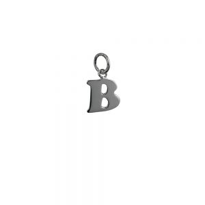 Silver Initial B Pendant