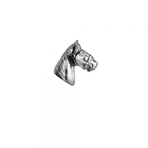 Silver 15x15mm Horse Head Pendant