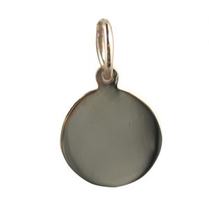 9ct Gold 10mm plain round Disc Pendant
