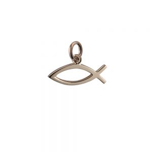 9ct Gold 7x20mm Christian Fish symbol Pendant or Charm
