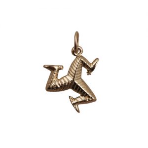 9ct Gold 17mm solid Isle of Man Legs Pendant or Charm