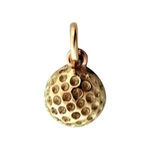9ct Gold 10mm Golf Ball Pendant or Charm