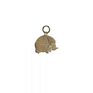 9ct Gold 19x15mm Hedgehog looking right Pendant or Charm