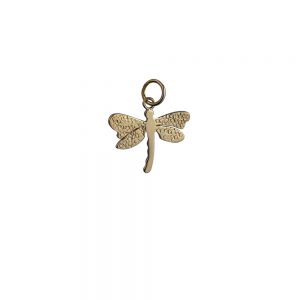 9ct Gold 20x15mm Butterfly Dragonfly Pendant or Charm