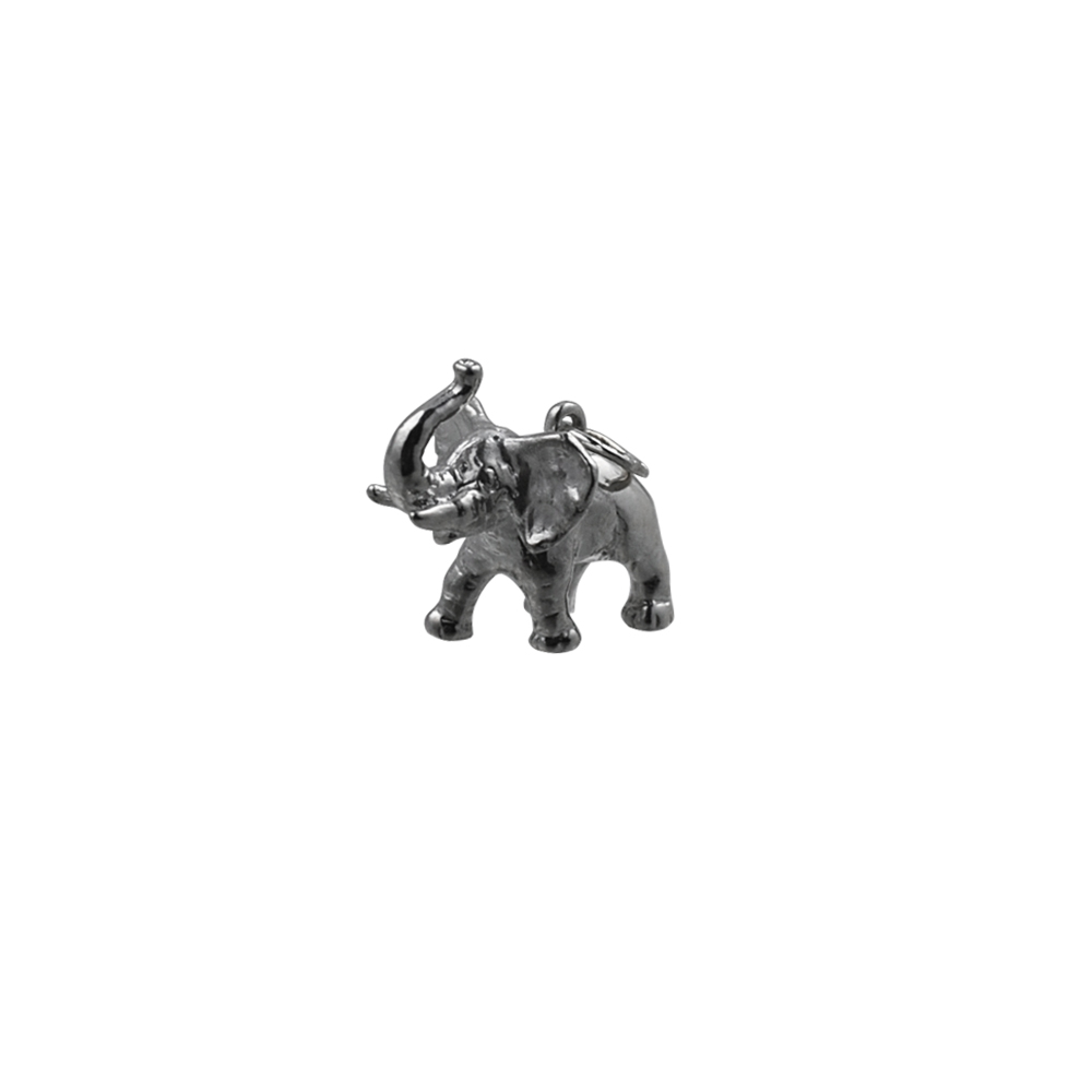 Silver 20x19mm Jumbo Elephant Pendant or Charm - Image 2