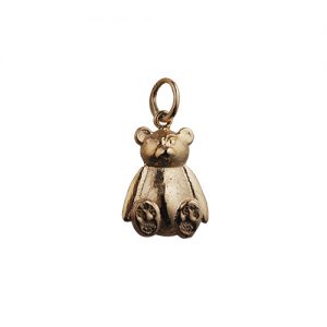 9ct Gold 14x11mm solid Teddy Bear Pendant or Charm