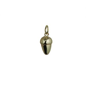 9ct Gold 12x7mm hollowed out at back Acorn Pendant or Charm