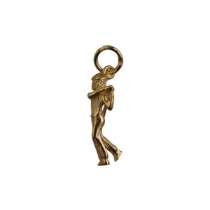 9ct Gold 20x6mm Male Golfer Pendant or Charm