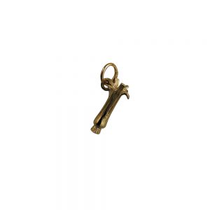 9ct Gold 15x8mm Welsh Leek Pendant or Charm