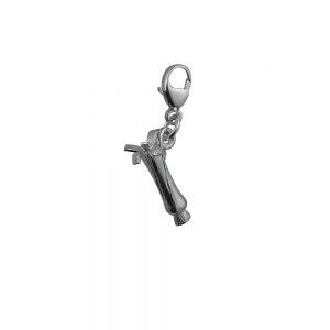 Silver 15x8mm Welsh Leek Charm on a lobster trigger