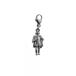 Silver 17x9mm William Shakespeare Charm on a lobster trigger
