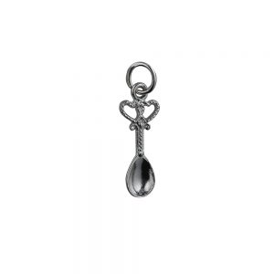 Silver 18x8mm Lovespoon Pendant or Charm