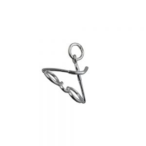Silver 21x20mm Glasses / Spectacles Pendant or Charm