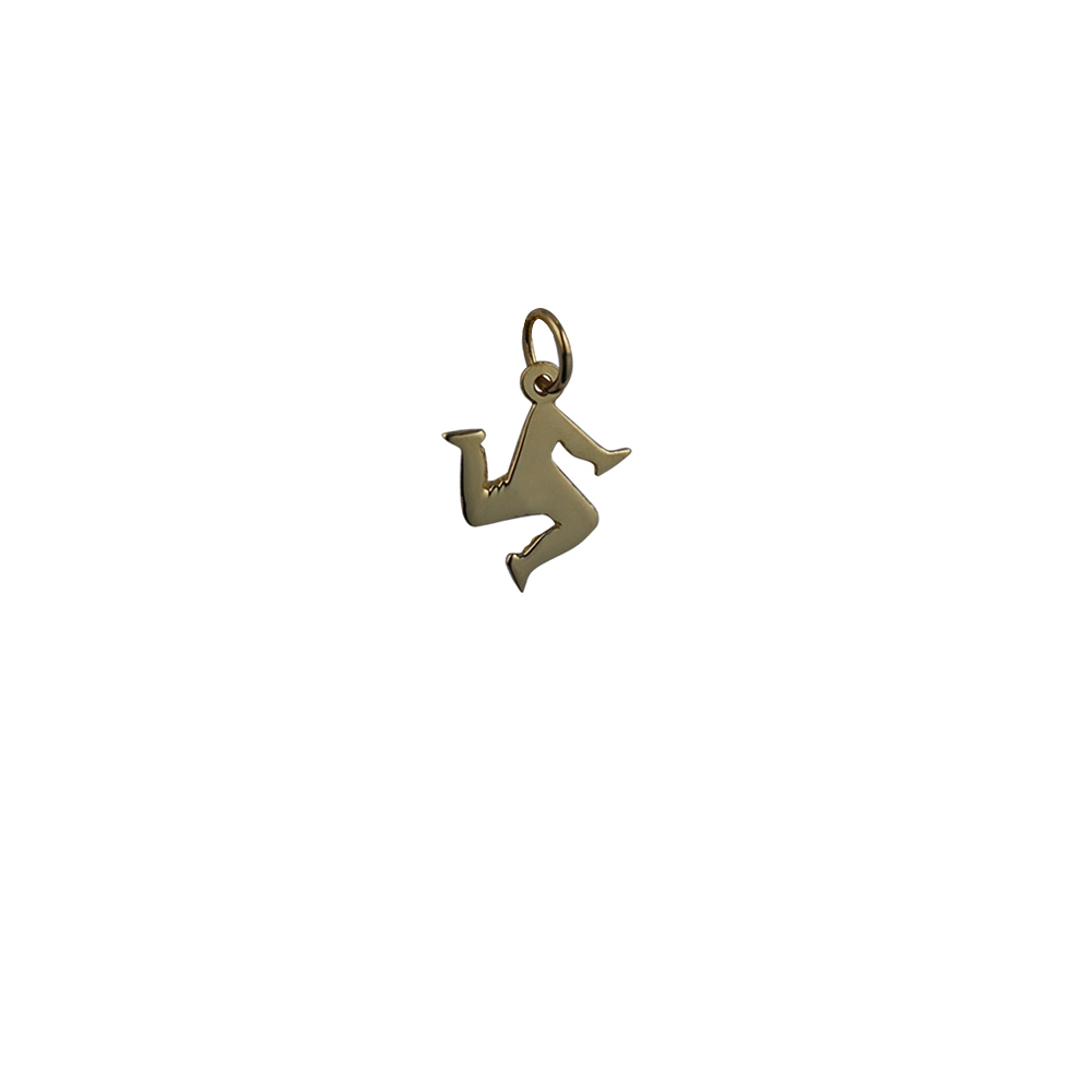 9ct Gold 13x13mm Isle of Man Legs Pendant or Charm - Image 2