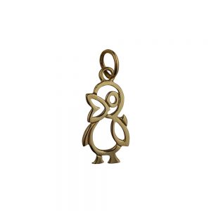 9ct Gold 17x10mm pierced Duck Pendant or Charm