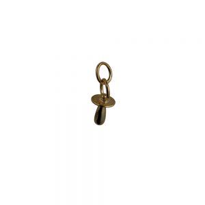 9ct Gold 14x6mm Babies Dummy Pendant or Charm