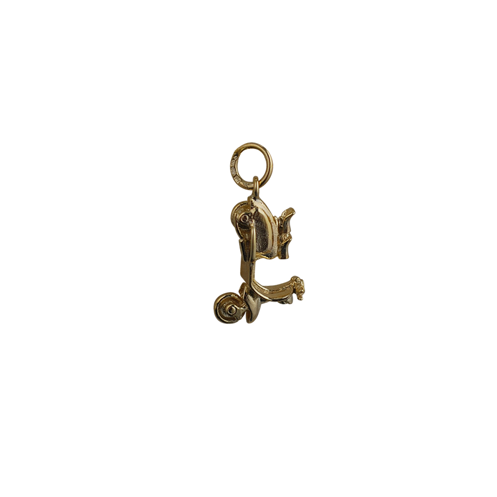 9ct Gold 17x12mm Scooter Pendant or Charm