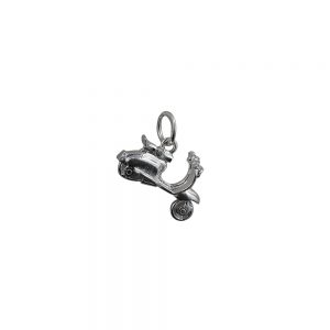 Silver 17x12mm Scooter Pendant or Charm
