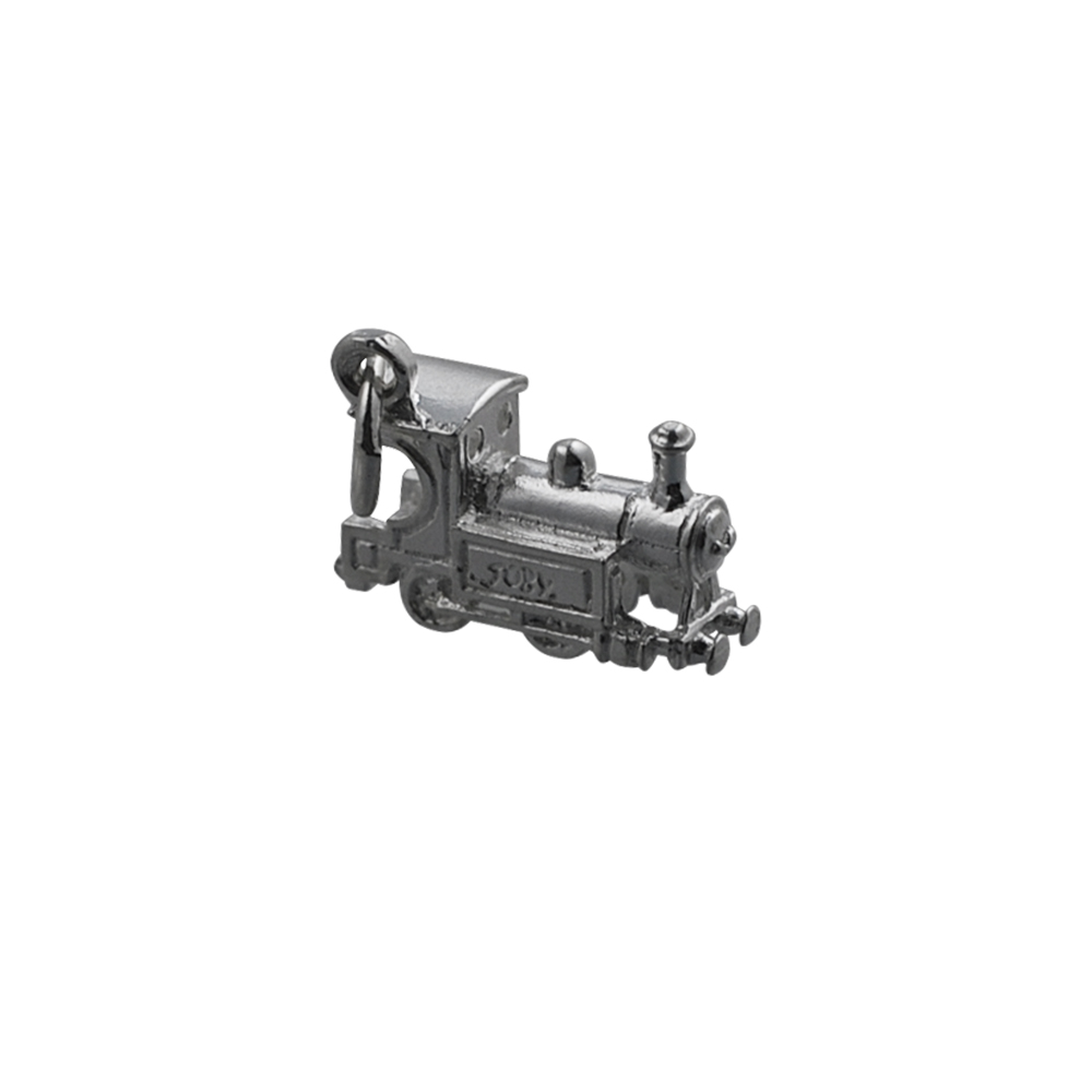 Silver 15x6mm Train Pendant or Charm - Image 2