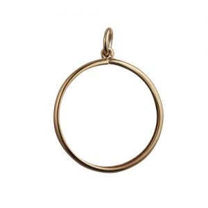 9ct Gold 23mm plain Full Sovereign / 1/4 quarter ounce Krugerrand coin mount holder Pendant