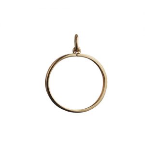 9ct Gold 20mm plain 1/2 Half Sovereign coin mount holder Pendant