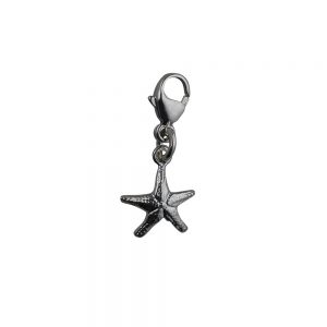 Silver 10x10mm Starfish Charm on a lobster trigger