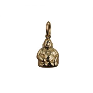 9ct Gold 11x9mm Buddha Pendant or Charm