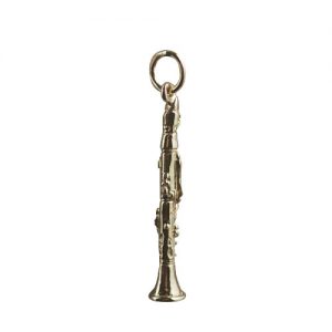 9ct Gold 30x5mm Clarinet Charm