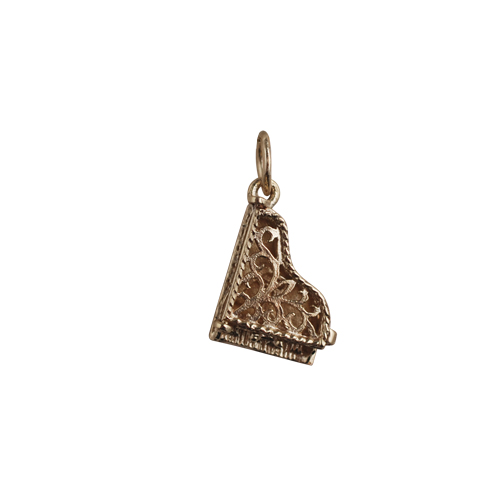 9ct Gold 15x9mm moveable Piano Pendant or Charm