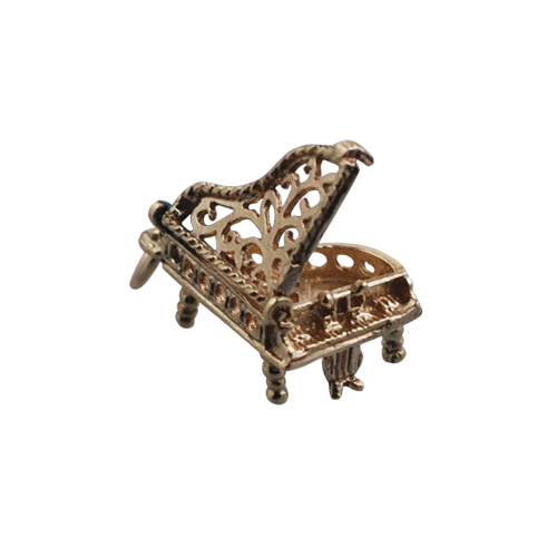 9ct Gold 15x9mm moveable Piano Pendant or Charm - Image 4