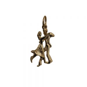 9ct Gold 20x12mm Ballroom Dancers Pendant or Charm