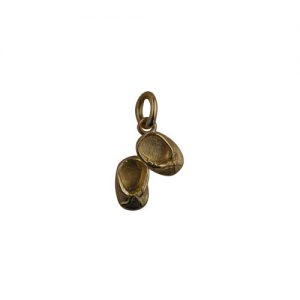 9ct Gold 11x15mm Baby Booties Pendant or Charm