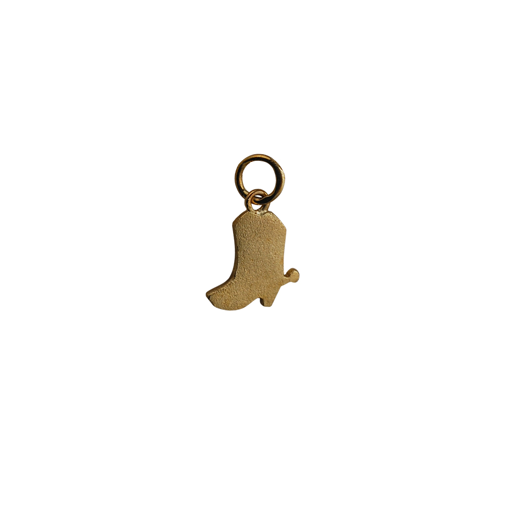9ct Gold 12x12mm Cowboy Boots Pendant or Charm - Image 2