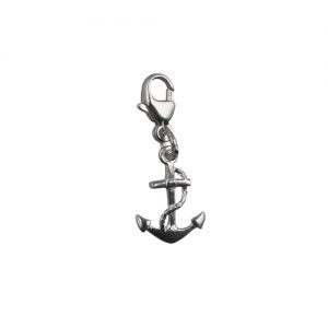 Silver 23x10mm Anchor symbol of hope Charm on a lobster trigger
