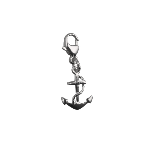 Silver 23x10mm Anchor symbol of hope Charm on a lobster trigger