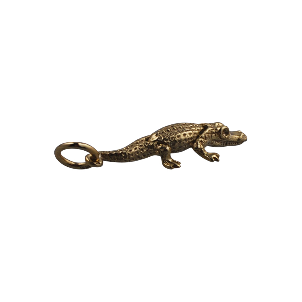 9ct Gold 25x11mm moveable Crocodile Pendant or Charm - Image 4