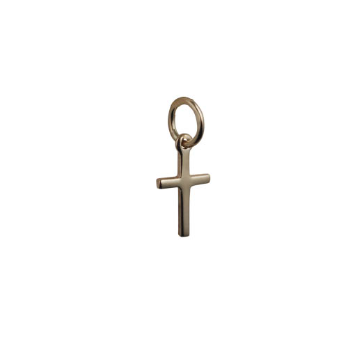 9ct Gold 11x7mm Cross symbol of faith Pendant or Charm