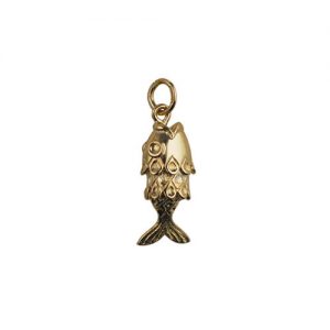 9ct Gold 22x9mm moveable Fish Pendant or Charm