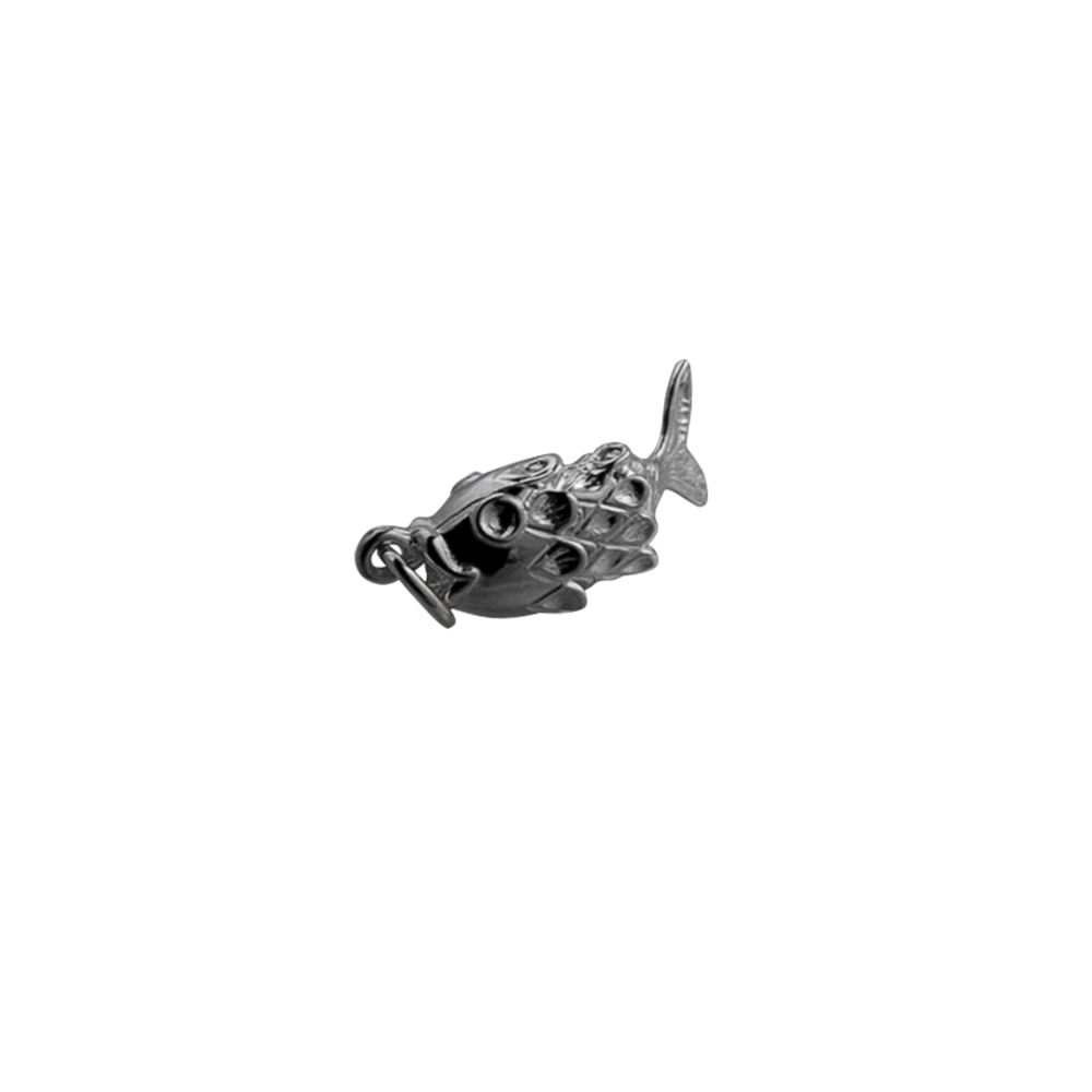 Silver 22x9mm moveable Fish Pendant or Charm - Image 3