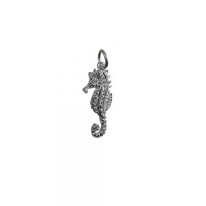 Silver 24x11mm Bermuda Seahorse Pendant or Charm
