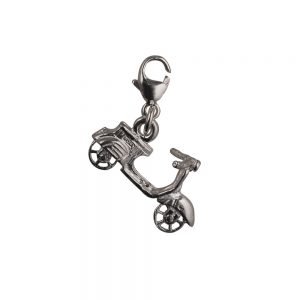 Silver 11x20mm Scooter Charm with a lobster clasp