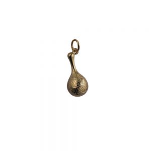 9ct Gold 20x10mm Maracas Pendant or Charm