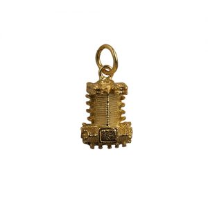 9ct Gold 10x13mm hollow Westminster Abbey Pendant or Charm