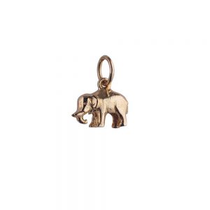 9ct Gold 7x10mm Indian Elephant Pendant or Charm