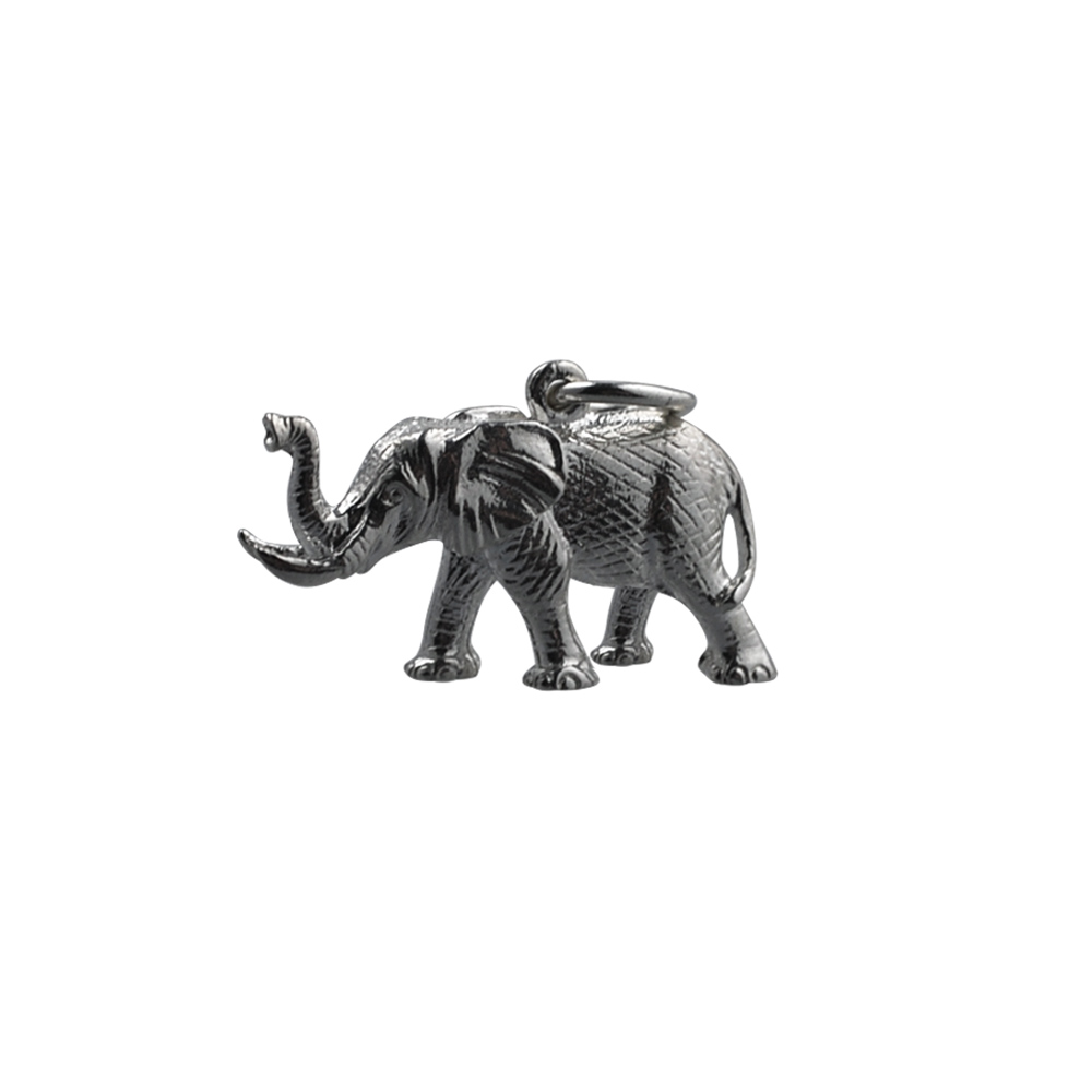 Silver 10x20mm Elephant Pendant or Charm - Image 2
