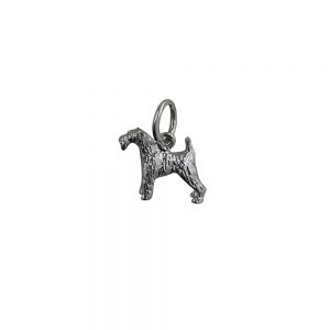 Silver 10x12mm Airedale Terrier Pendant or Charm