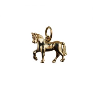 9ct Gold 13x15 unsaddled Horse Pendant or Charm
