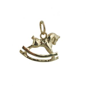 9ct Gold 12x17mm Rocking Horse Pendant or Charm