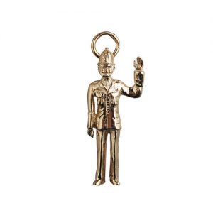 9ct Gold 28x11mm Policeman Pendant or Charm